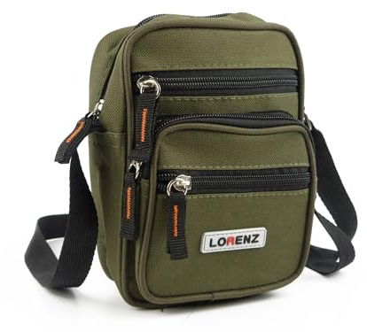Lorenz - Bolso al hombro de lona para hombre verde verde