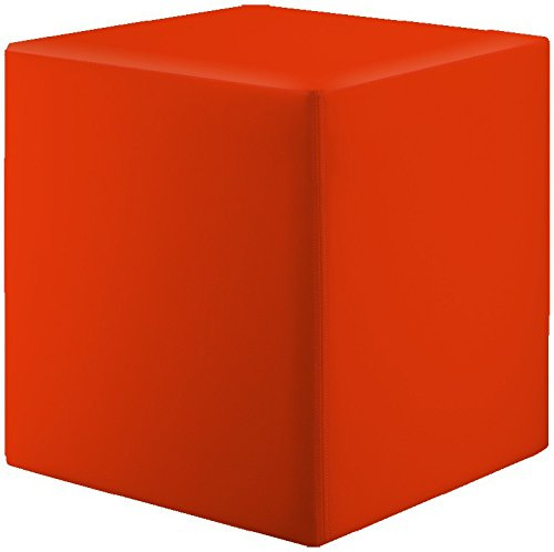 Kaikoon Sitzwürfel Rot Kunstleder – Hocker 43×43×51 cm für Events, Wohnzimmer, Büro & Messe