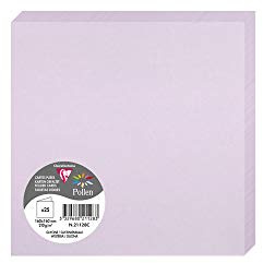 Clairefontaine 21128C Packung mit 25 Doppelkarten Pollen (gefaltet, 16 x 16 cm, 210 g) 1 Pack blauregen