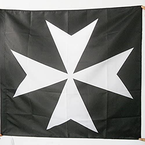 AZ FLAG Bandiera Cavalieri Ordine di Malta 90x90cm - Bandiera San Giovanni di GERUSALEMME 90 x 90 cm Foro per Asta