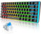 UrChoiceLtd AK33 Tastiera da gioco meccanica Anti-Ghosting Tastiera USB ergonomica con 82 tasti Interruttore nero retroilluminato a LED RGB (interruttore Blu, LED RGB)