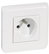 Legrand 099695 Mosaic Prise de Courant avec Terre avec Plaque, Blanc