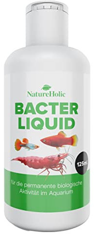 NatureHolic - Bacter Liquid I Mikroorganismen fürs Aquarium I optimiert die Biofilme I stabilisiert das biologische System I für Vitale, gesunde Tiere I 125ml