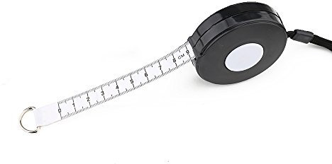 WIN TAPE 80'' / 205 cm Black Retractable Tape Measure with Black Rope