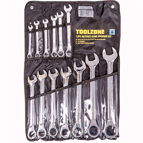 13 Piece Ratchet Spanner Set - Small to Large 8-32mm Garage Kit