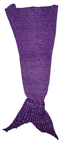 Truu Design Meerjungfrauen-Decke, violett, 76 x 37-inches