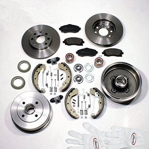 Autoparts-Online Set 60004384 Bremsscheiben/Bremsen + Bremsbeläge + Bremstrommel Set für vorne + hinten