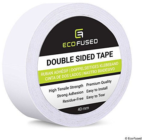 Eco-Fused Premium doppelseitiges Klebeband - Breite: 40 mm - Länge: 25 m - Für Kunst und Handwerk, DIY und Büro - Schnell und einfach anwendbar auf Papier, Glas, Kunststoff, Holz, Metall und Stoff