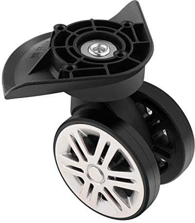 Baoblaze 2 Pieces Black Replacement A19 Dual Roller Wheels Luggage Swivel Suitcase Casters Repair Accessory