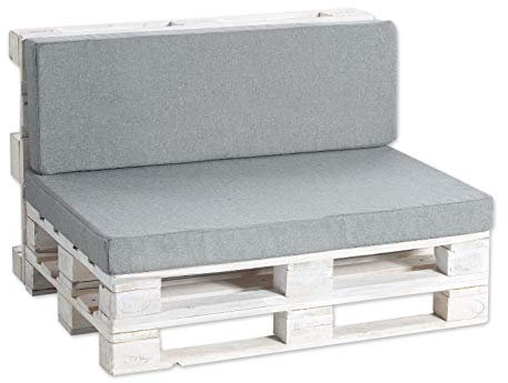 Gutekissen® Palettenkissen Palettenauflagen PF (Rückenlehne 120x50 glatt, Grau)