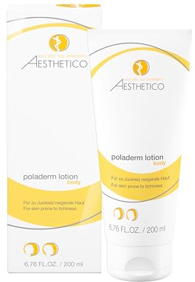 AESTHETICO poladerm lotion, 200 ml | Kühlende Körperlotion bei trockener, juckender Haut, mit Urea, beruhigend, feuchtigkeitsspendend und parfumfrei