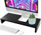 Soporte de madera para monitor de 1 nivel, moderno, de madera, para PC, pantalla de TV, portátil, estante de 50 x 20 x 7,7 cm, color negro