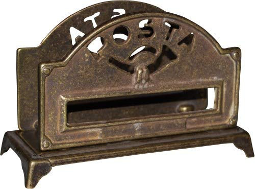 arterameEisen Besteckkorb aus poliertem Messing, antik