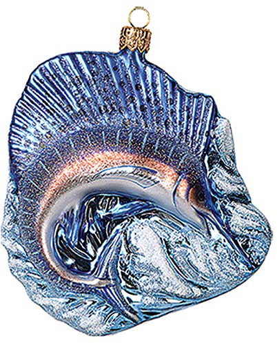 Gartenschätze Christbaumschmuck,Weihnachtskugel,Tannenbaumschmuck Fisch, Marlin,10 cm, 0896