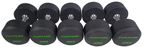 Tunturi Pro PU Hantelset 34 bis 42 kg - 1 Paar - Hantelset