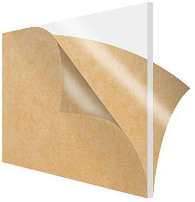 SimbaLux Acrylic Sheet Clear Cast Plexiglass 12” x 12” Square Panel 3/8” Thick (10mm) Transparent Plastic Plexi Glass Board with Protective Paper for Signs, DIY Display Projects, Craft, Easy to Cut