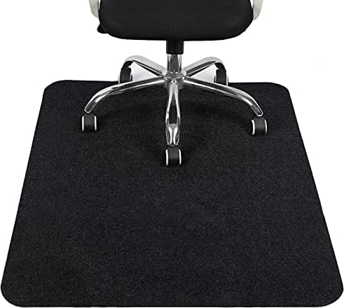 COSYLAND Protector Suelo Silla Ruedas 120x90 cm - Negro Alfombra Silla Ruedas - Alfombra Silla Gaming - Protector Suelo - Protector Suelo Silla - Suelo Duro - Alfombrilla Protectora para Suelo