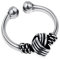 Amberta Unisex Bali Manschetten Ohrring aus 925 Sterling Silber: Muster mit Knoten