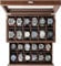TAWBURY Uhrenbox 24 uhren - Uhren aufbewahrung mit Schublade | Uhrenbox Herren | Braun Extra Großer Uhrenkasten 24 uhren | 24 Watch Box for Men