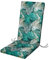 SOFTILLO Waterproof High Back Chair Cushion With Ties - 120x45x4cm - Indoors/Outdoors Patio Seat Pad Cushion For Garden Chairs, Loungers, Recliner, Relaxer - Water-Resistant Material - Palm Leaves