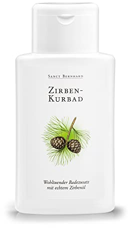 Sanct Bernhard Zirben-Kurbad, pflegender, wunderbar wohltuender Badezusatz mit echtem Zirbenöl, 500ml