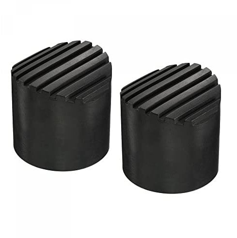 sourcing map Ladder Non-Slip Feet Mat 52mm ID Rubber Round Telescopic Ladder Accessories Pad Cover Cushion for Ladder Protection Black Pack of 2