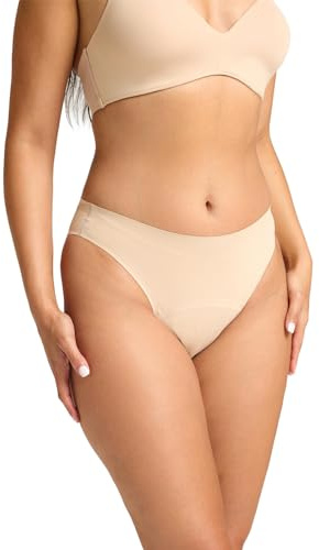 Modibodi Women's Seamfree Cheeky Period Bikini Moderate 30ml | Leakproof Menstrual, Underwear Reusable Comfortable Breathable