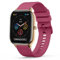 Vancle Correa para Amazfit Bip/Bip Lite/Bip S/Bip S Lite/Bip U/Bip U Pro/Bip 3 / Bip 3 Pro, Pulseras de Repuesto de Silicona de Reemplazo de Tamaño Ajustable Duradero de 20mm, Vino Rojo