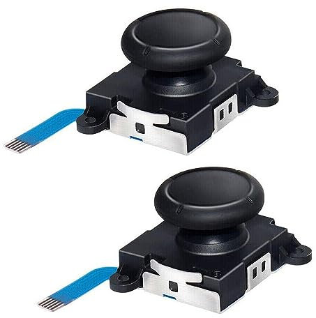 2x Black Analog Thumb Stick Joystick Replacement, Compatible with Nintendo Switch/Switch Lite/Switch Oled Consoles