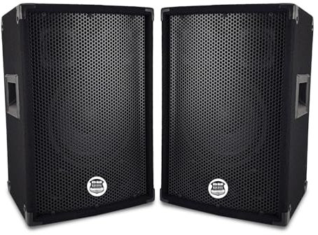 Paire d'enceintes Sono Bass Reflex Trapézoïdal à 3 voies 8/20cm - 2 x 300W - BM Bmsonic BMS-08