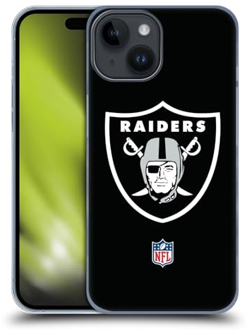 Head Case Designs Offizielle NFL Einfarbig Las Vegas Raiders Logo Harte Rueckseiten Handyhülle Hülle Huelle kompatibel mit Apple iPhone 15