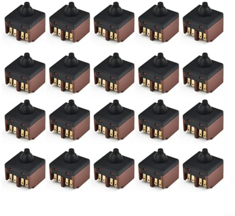 20Pcs Schwarz Schalter, Ersatz Druckknopf Schalter Für Winkelschleifer 100 Polierer Zubehör, Winkelschleifer Schalter Handheld Elektrowerkzeug Zubehör