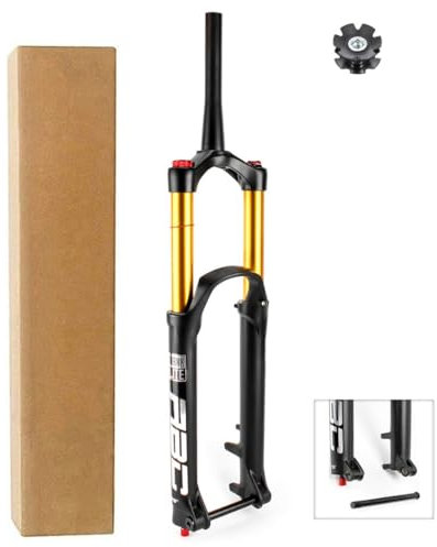 DYSY 27,5 Zoll 29 ER MTB Downhill Fahrradgabel, Aluminiumlegierung 1-1/2 Konischer Rohrschaft 170mm Mountainbike Gabel Manuell Verriegelbare Achse 15 * 110mm (Size : 27.5 ER)