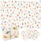 Geschenkpapier Kinder Set, Schulanfang Geschenkpapier Kinder, 8 Blatt Geschenkpapier Valentinstag Pastell Buntes, Schulkind Geschenkpapier Schulanfang, Geschenkpapier für Baby Taufe Geschenke