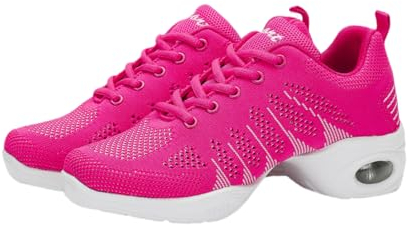 ForceRoute Damen Geteilte Sohle Tanzschuhe,Atmungsaktiv Sportschuhe Tanzen,Superleichte Tanzsneaker,Belastbar Und Langlebig,Geeignet FüR Jazztanz,Stepptanz,Ballett,Volkstanz Kindertanztraining