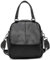 Elegant Damen Leder Rucksack, Stilvoll Multifunktionaler Lederrucksack 3-in-1 mit Schultergurt als Backpack Umhängetasche und Handtasche, Mehrere Fächer Diebstahlschutz Bag für Arbeit Schule Reise