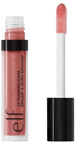 e.l.f. Lip Plumping Gloss, hochglänzende schimmernde Farbe, spendet Feuchtigkeit & lässt die Lippen voller erscheinen, mit Vitamin E, vegan & tierversuchsfrei, Sweet Talker