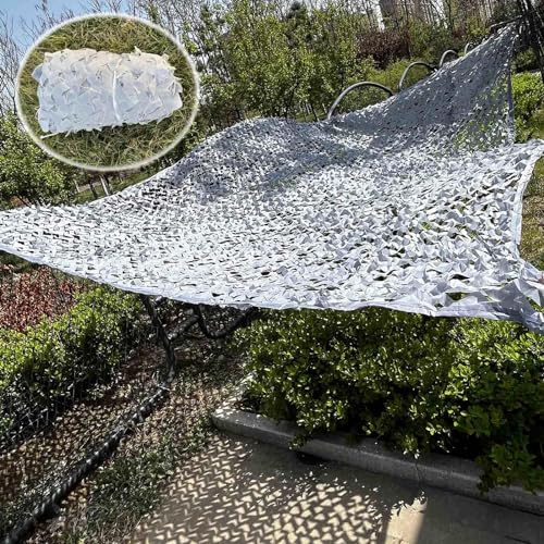 Tarnnetz Sonnenschutz 2×3m 2×4m 3×4m 3×5m 4×5m 4×6m,Graues Verstärktes Camouflage Netz,Sonnensegel,Tarnung Netz Bundeswehr,Camping,Jagd,Tarnnetz Sichtschutz,Partydekoration,Grey-4x6m(13.1*19.7ft)