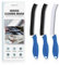 SXhyf Cleaning Brush - Hard Bristle Crevice Cleaning Brush, Multifunctional Gap Cleaning Scrub Brush, Cleaning Tools for Household Use, Home, Kitchen, Bathroom, Window, Vehicle (Lichen Blue Handles)