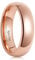 King Will 6mm Rose Gold Plated High Polished Comfort Fit Domed Tungsten Ring Wedding Band O 1/2 (7.5)