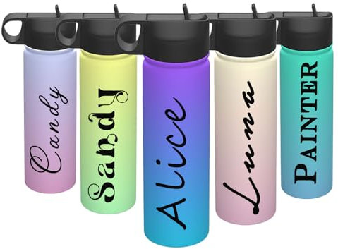 CCZUIML Borraccia Personalizzata Borracce Personalizzate Nome Inciso Borracce in Acciaio Inossidabile Isolate - Regalo per Ragazze Ragazzi Sport - Compleanno - Regalo per Coppia