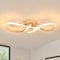 Riserva 24W Deckenleuchte LED 50 cm, 3000K Warmes Licht Deckenlampe Wohnzimmer Modern, Deckenbeleuchtung LED Aluminium für Schlafzimmer, Esszimmer, Balkon, Flur, Küche, Gold
