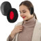 Cuir cache oreilles sans bandes, cache-oreilles femme, cache oreille homme, cache oreille femme, cache-oreilles pour l'hiver chaud coupe-vent pour temps froid (Noir)