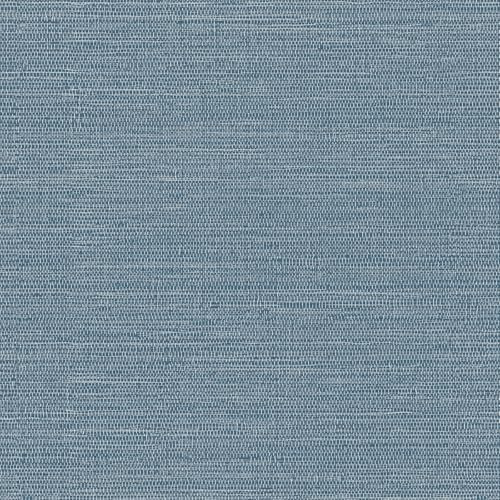 Aitakatta Blue Faux Grasscloth Textured Wallpaper, Self-Adhesive Linen Fabric Textured Removable Wallpaper, Peel and Stick Contact Paper for Home Decoration, Cabinet Bedroom(A00083D-10)