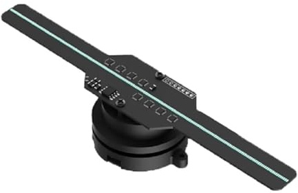 14CM 3D Hologram Fan, 5V Mini LED Holographic Advertising Display Projector for Halloween Christmas Video Projector