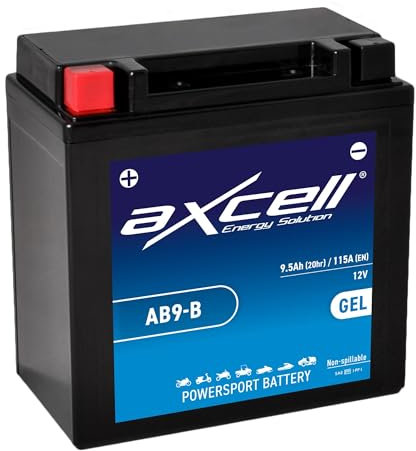 AXCELL Batterie 12V YB9-B GEL 50914 passend für Piaggio Fly 50 LBMC445-4 Takt 2V 2008-2012