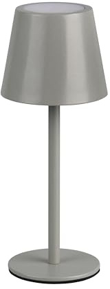 Reality Leuchten LED Akku Außen Tischleuchte Diaz R55961177, Metall Ultimate Grau, inkl. 1.6 Watt LED, Lichtfarbe einstellbar, 4-fach Touch |