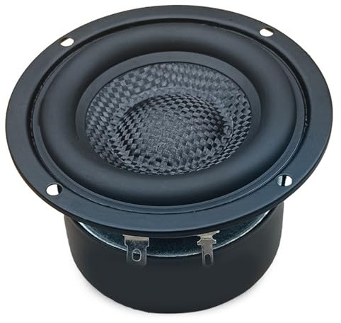 QIEIEI Waterproof 3inch Glass Fiber Cone Woofers Subwoofer HiFi Speakers, Low Frequency Powerful Bass, 4Ohm 25W