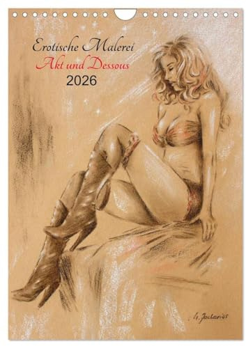 Erotische Malerei - Akt und Dessous (Wandkalender 2026 DIN A4 hoch), CALVENDO Monatskalender: 13 handgemalte erotische Pastelle und Aquarelle der Künstlerin Marita Zacharias (CALVENDO Erotik)
