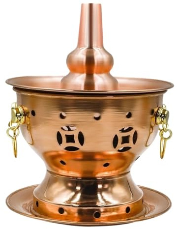 Chinese Charcoal Hotpot for Cooking Copper Hot Pot Chinese Hot Pot Alcohol Single Hotpot for Camping Cooking Pot Kitchenware